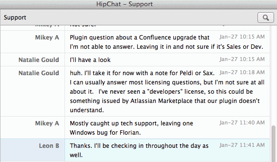 HipChat-Support