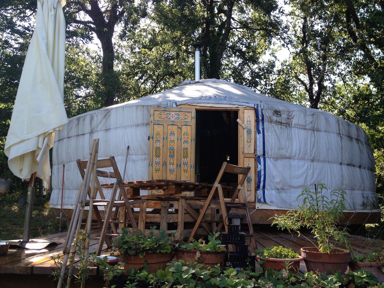 One of our field trips involved a yurt