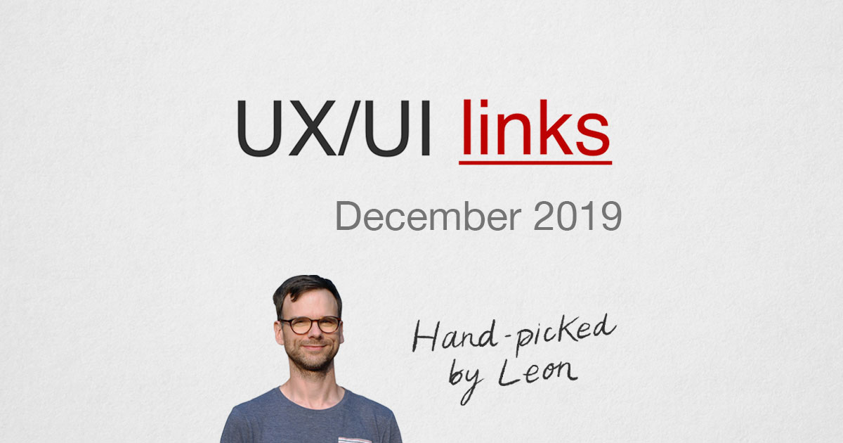 UX/UI Links of December 2019